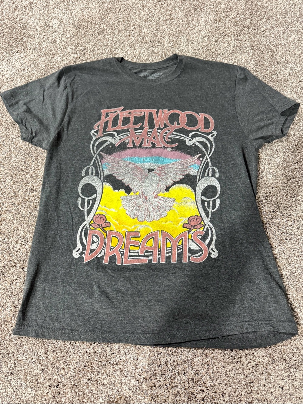 Fleetwood Mac 'Dreams' Short Sleeve Tee - Charcoal